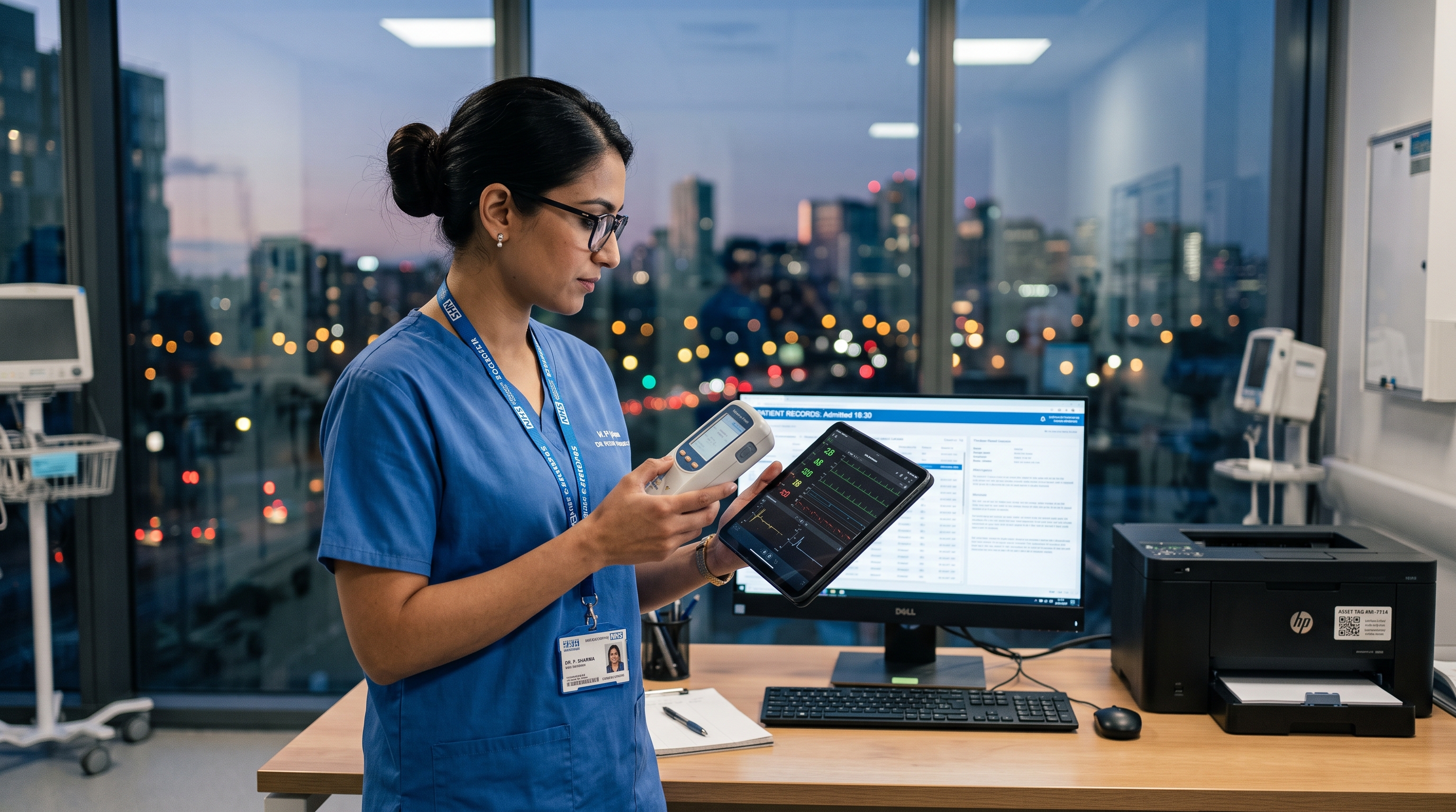Clinical equipment, visible and accountable.